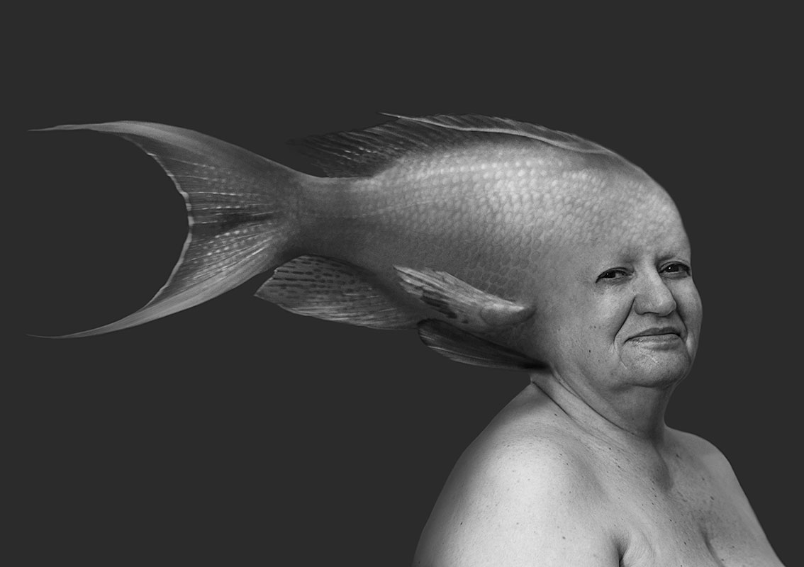 'The Self and the Fish' 01 Photographic collage by Sara Ferrer