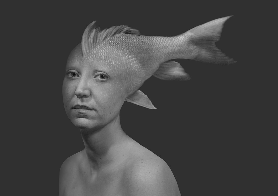 'The Self and the Fish' 03 Photographic collage by Sara Ferrer